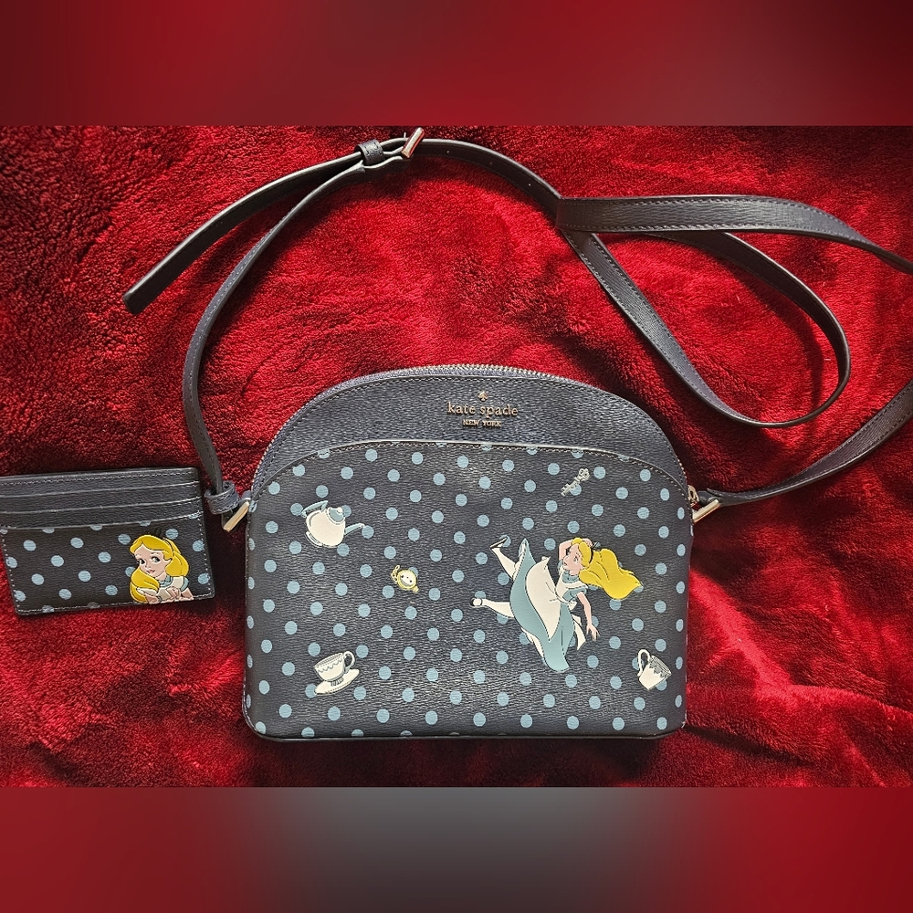 Kate Spade new york Alice in Wonderland Crossbody Bag - W/ Matching Cardholder